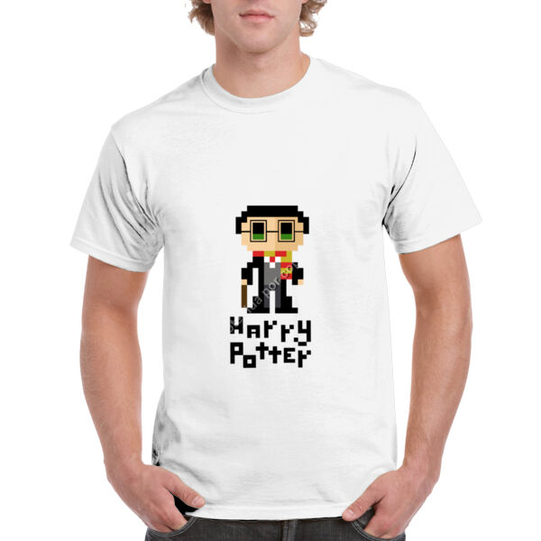 Pixelado de Harry Potter - Camiseta de Hombre Braco Premium 100% algodon Thumbnail