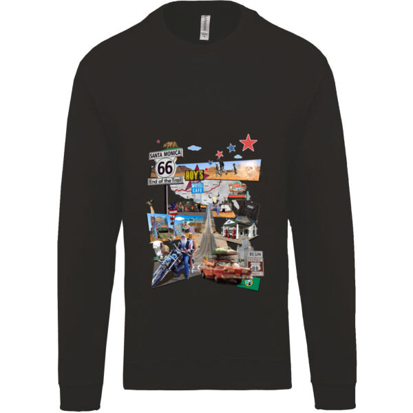 Ruta 66 - Sudadera Sin Capucha Hombre Mujer (UNISEX) Premium Thumbnail